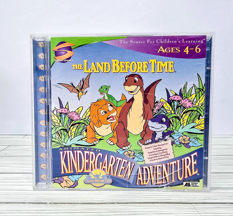💿 VTG 1998 Land Before Time CD-ROM Kindergarten Adventure + Toddler Time Game gallery
