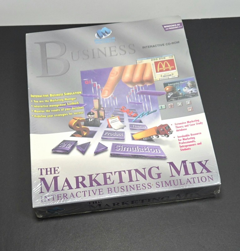 The Marketing Mix Interactive Business Simulation CD-ROM VTG 1996 PC Software gallery