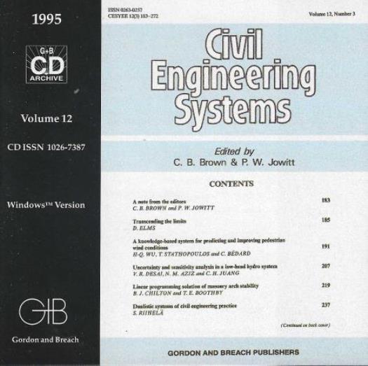 Civil Engineering Systems Vol. 12 No. 3 PC CD archive trade papers solutions etc