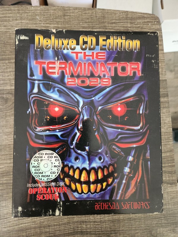 THE TERMINATOR 2029 DELUXE CD EDITION BETHESDA SOFTWORKS MS-DOS Complete in Box