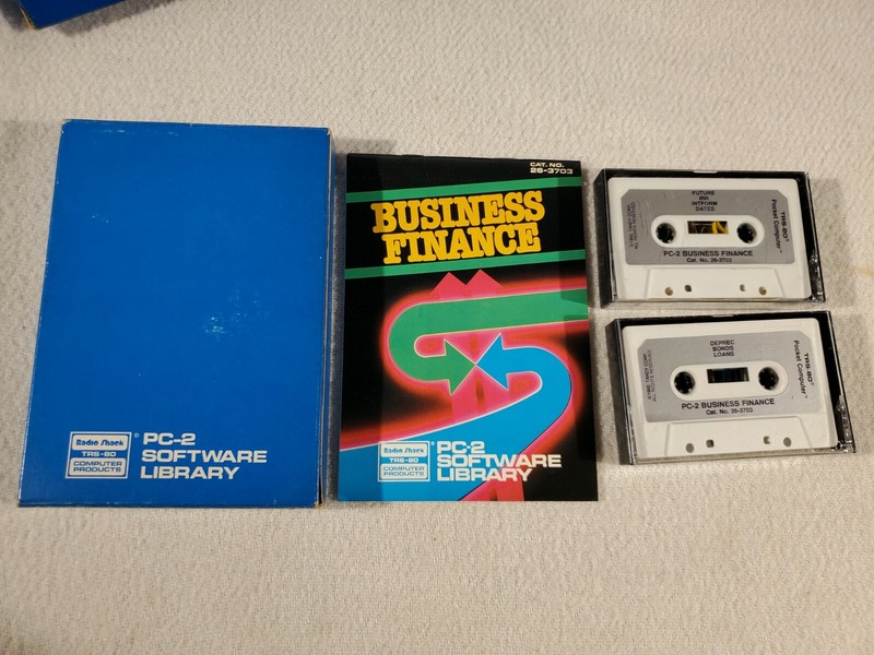 Radio Shack Tandy TRS-80 PC-2 Software Library Cassette ~ Business Finance