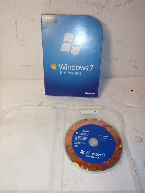 Microsoft Windows 7 Professional Upgrade 32/64 Bit DVDs W/Product Key gallery