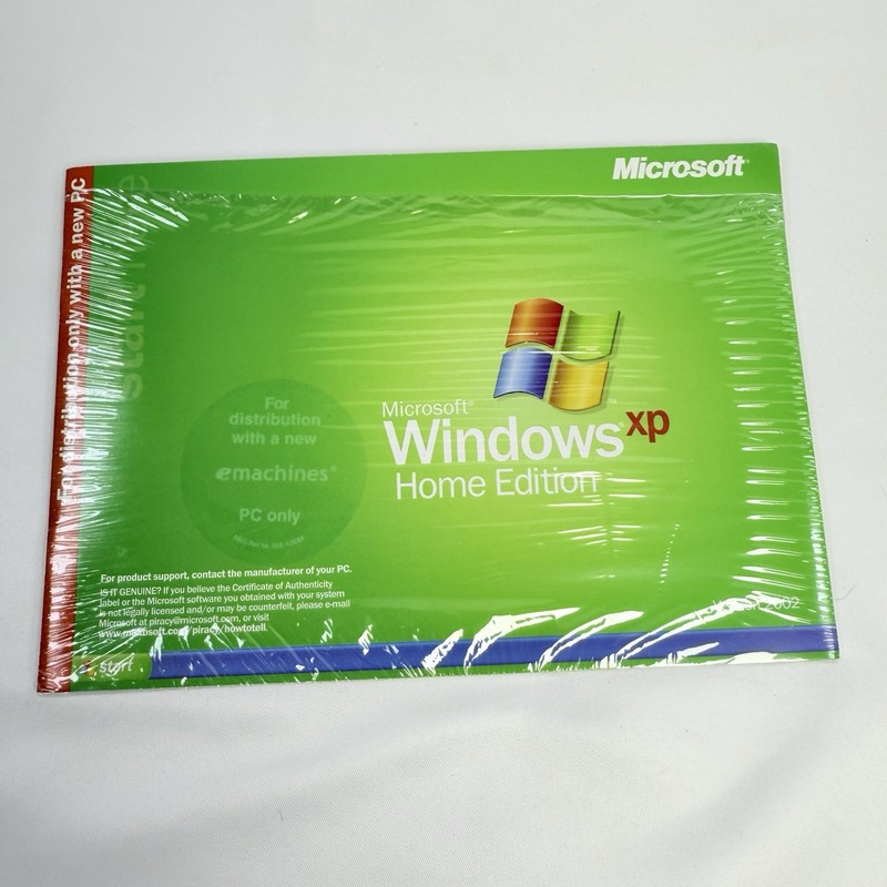 Microsoft Windows XP Home Edition Software Reinstall Disk 2002 CD OEM SEALED