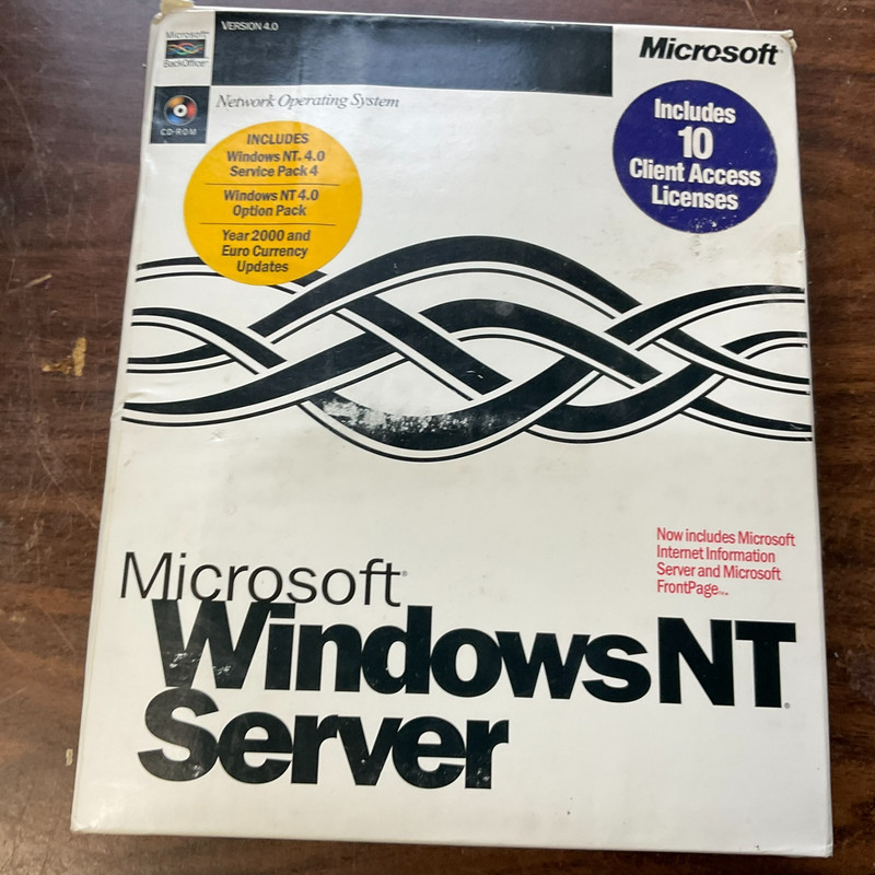Windows NT Server 4.0 and NT Workstation 4.0 OS on CD’s and Diskette -SOLD AS IS