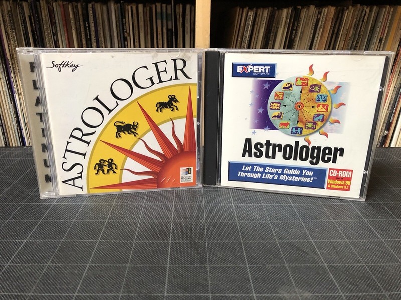 Retro Software PC CD-ROM ASTROLOGER Lot (2) Microsoft Windows Softkey Platinum