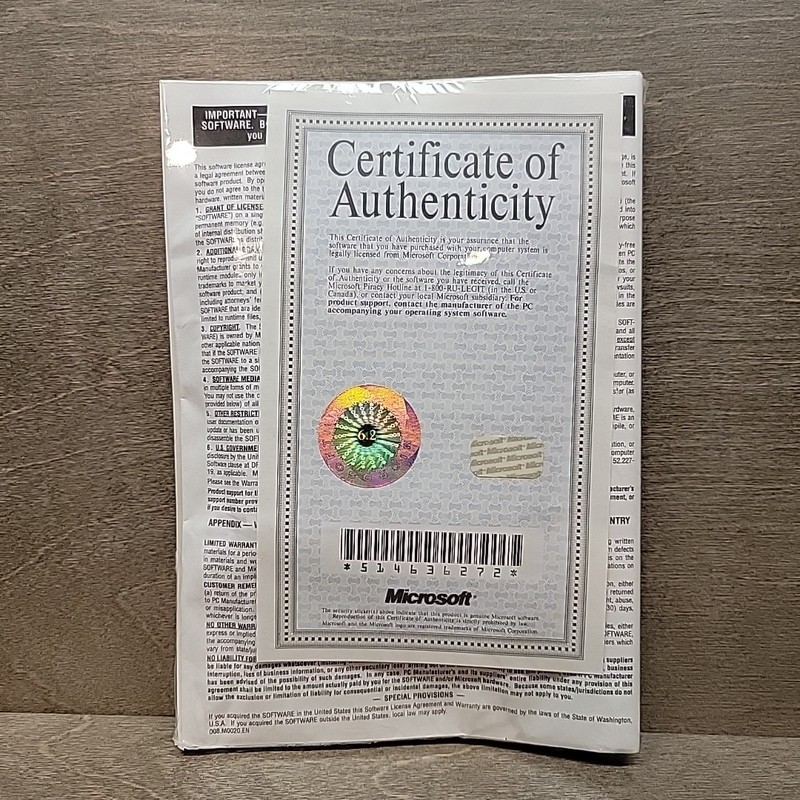 Microsoft MS-DOS Vintage Operating System Still Sealed 3.5" Floppy Disks CoA gallery