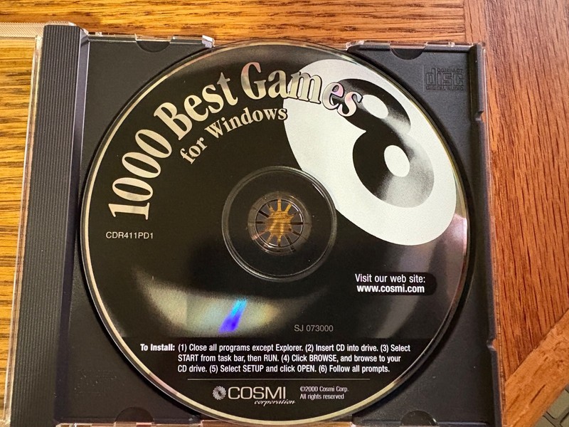 Cosmi 1000 Best Games for Windows Software in Jewel Case