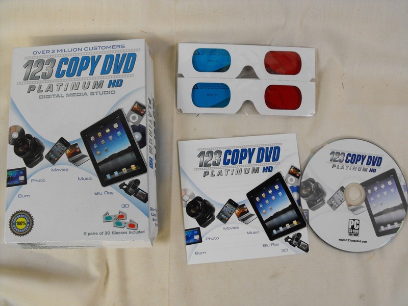 Retro PC Software 123 Copy DVD Platinum CD-ROM DVD Copy/Convert Win XP/Vista/7