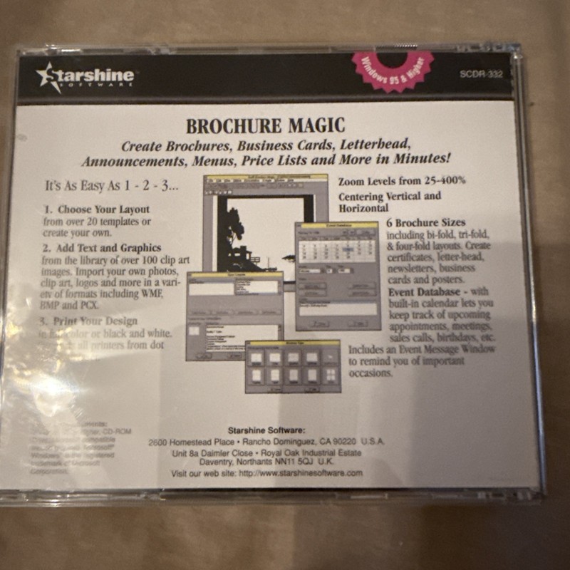 Starshine Software Brochure Magic CD-ROM gallery