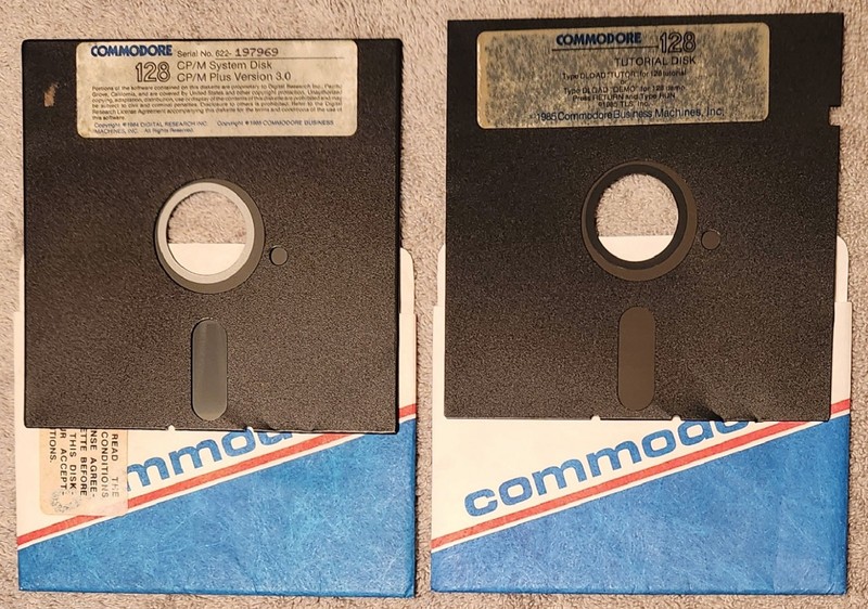Vintage Commodore 128 CP/M 3.0 & Tutorial Disk Set, Tested, Working, As-Is gallery
