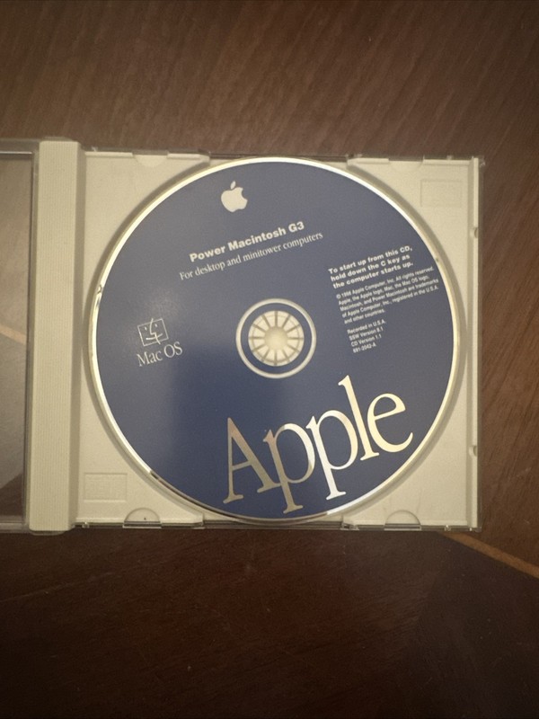 Apple Power Macintosh G3 OS 8.1 Install Restore Bootable CD Software 691-2042-A
