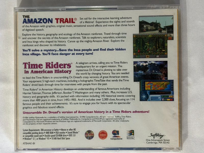 New Make the Grade! Vol 5 by Soft Key THE AMAZON TRAIL / TIME RIDERS 7 -12 VTG gallery