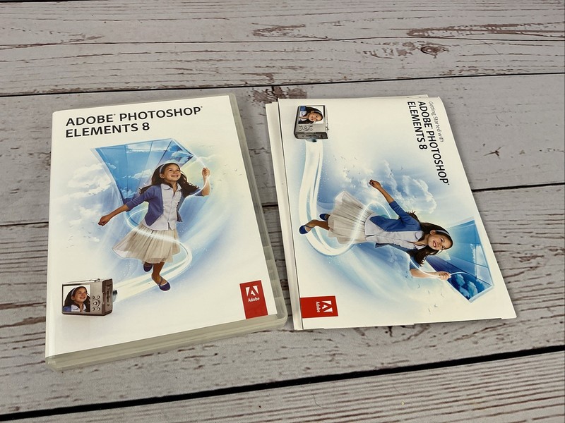 Adobe Photoshop Elements 8 (PC, 2009) with serial number