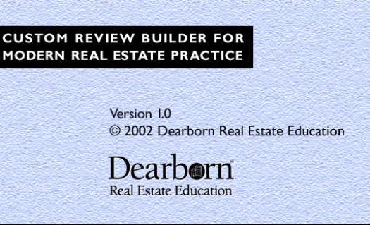 Test-Building CD-ROM Modern Real Estate Practice PC CD Dearborn learn sell house