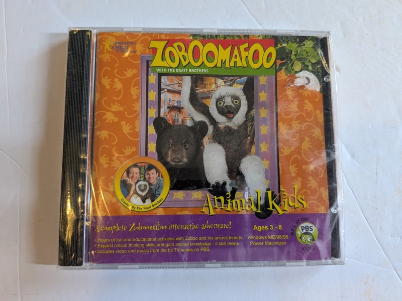 New Zoboomafoo Animal Kids PC CD Mac XP Preschool Real Life Creature Adventures