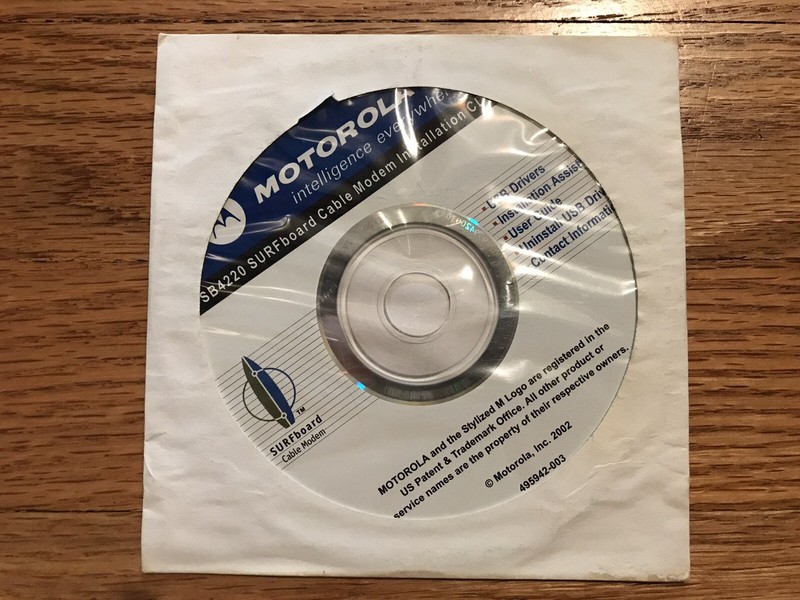 Motorola SB4220 SURFboard Cable Modem Installation CD
