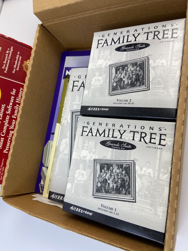 Sierra Generations FAMILY TREE SOFTWARE Grand Suite Ver 8.0 2000 Book and 31 CDs gallery