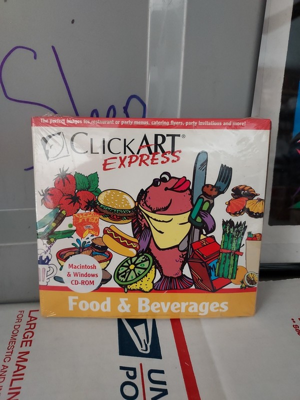 Click Art Express - Food & Beverages Windows Disc- Sealed New Rare #175b