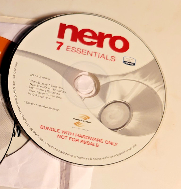 Nero 7 Essentials 2007 CD & DVD Burning Software, Windows 98, 2000, XP, Vista
