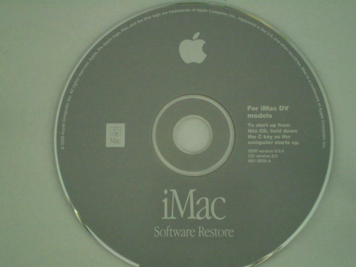 Apple Macintosh iMac (2000) Software Media Pack 600-7829 – 4 CD’s