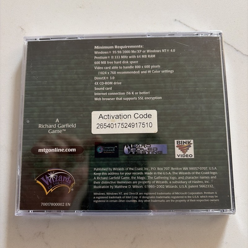 Magic The Gathering Online PC CD-ROM 2002 Wizards of the Coast RARE! SEALED!!! gallery