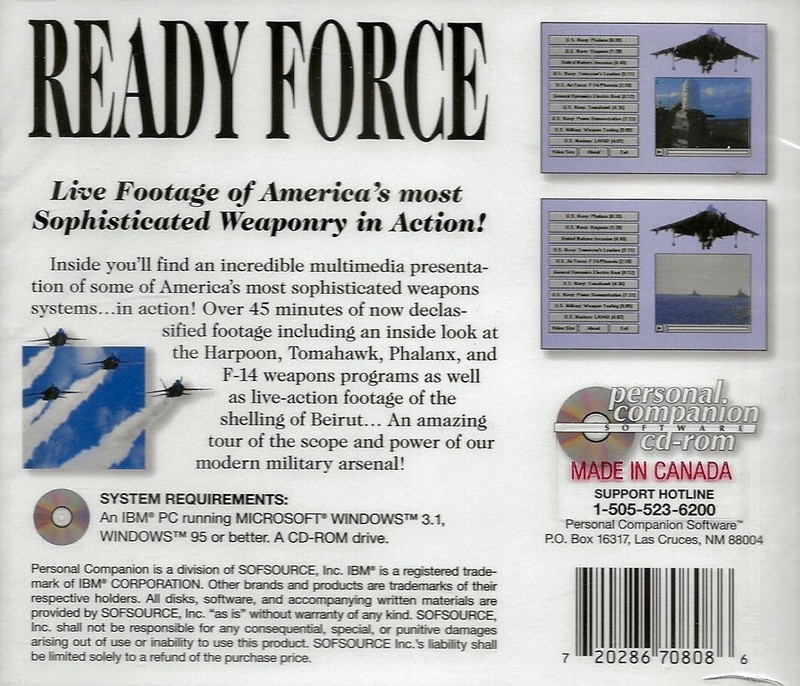 READY FORCE (Windows CD-ROM in Jewel Case) Canada, Brand New Factory Sealed gallery
