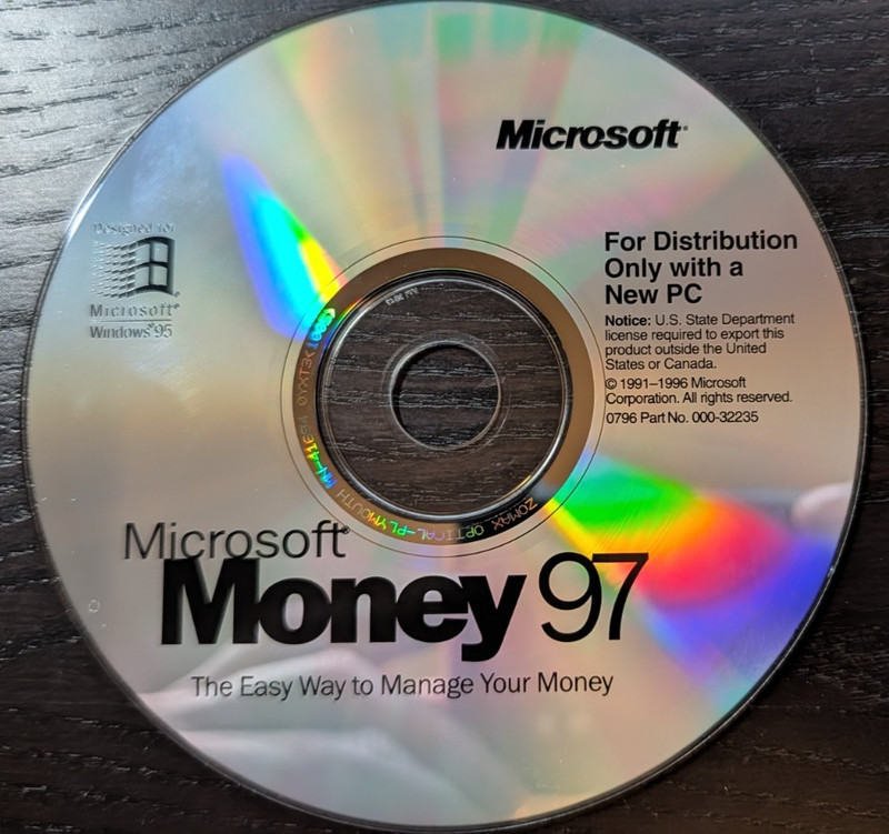 Microsoft Money 97 PC CD ROM – Genuine