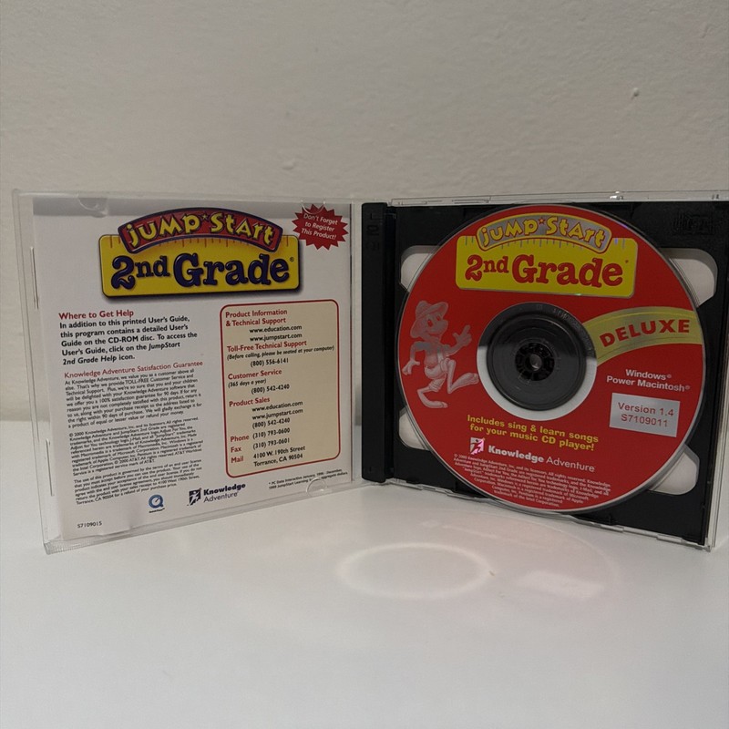 Vintage Jump Start 2nd Grade (2000) Deluxe 2 Disc PC/Computer Software [Tested] gallery