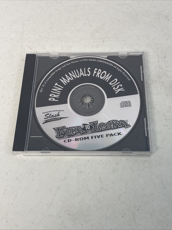Vintage Manual Disk - Print Manuals From Disk CD-ROM Fun To Learn 1 Disc Only gallery