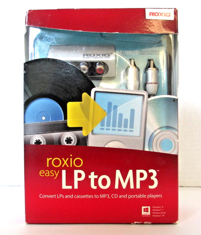 Roxio Easy LP to MP3 Kit – Convert LPs & Cassettes to MP3s – New In Sealed Box
