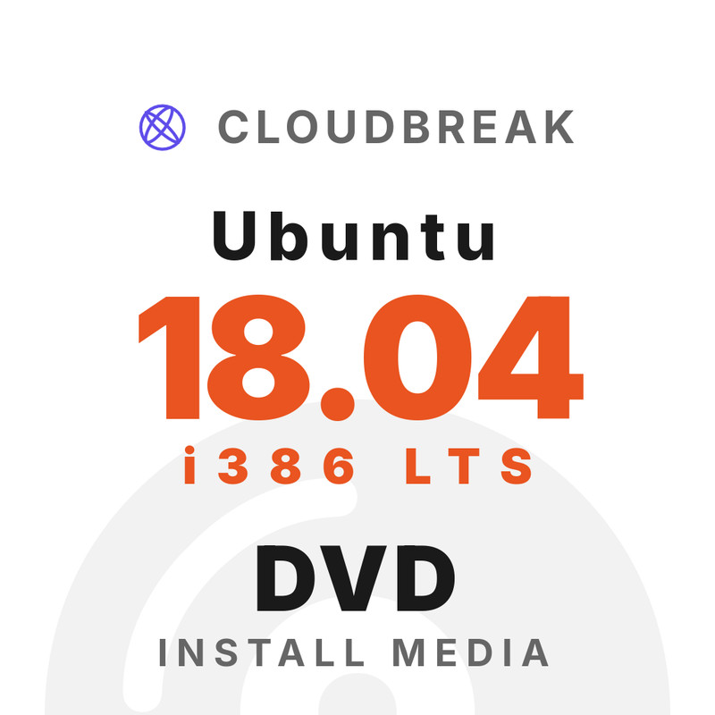 Ubuntu 18.04 i386 LTS Bootable/Live Install DVD NEW