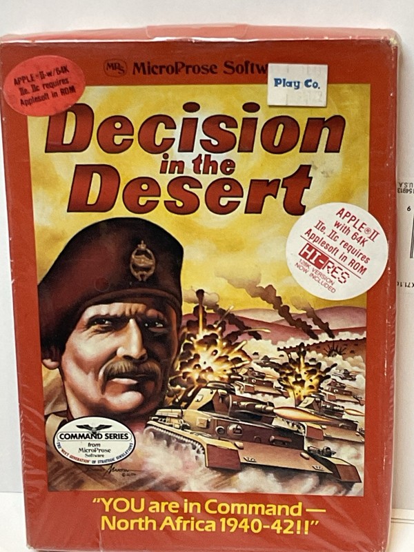 Apple II Plus IIc IIgs MicroProse Decision In The Desert NIP Sealed 128k