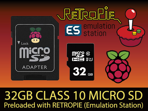 RetroPie 4.7.1 EmulationStation for Raspberry Pi Class 10 Micro SD
