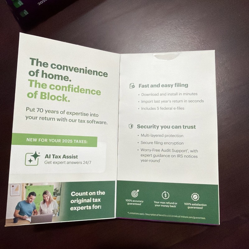 H&R Block Tax Software Deluxe +State 2025 Key Card Read Listing Digital Item gallery