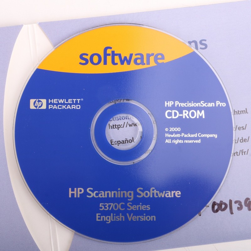 HP Hewlett Packard PrecisionScan LT Driver 5370C Series Driver Software Disc gallery