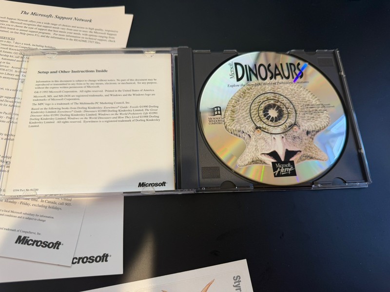 Microsoft Dinosaurs by Microsoft Home PC CD Vintage Rare gallery