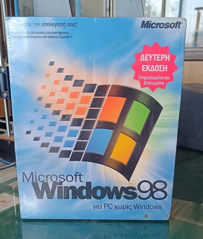 Microsoft Windows 98 Second Edition SE Greek Version Big Box FACTORY SEALED NEW
