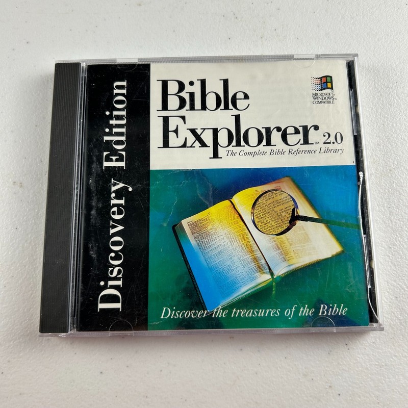Bible Explorer 2.0 PC CD study scriptures chain references maps biblical topics!