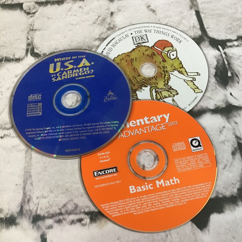 PC Software Games Educational Loose Disc Lot Of 12 Flawed Scratched Untested gallery