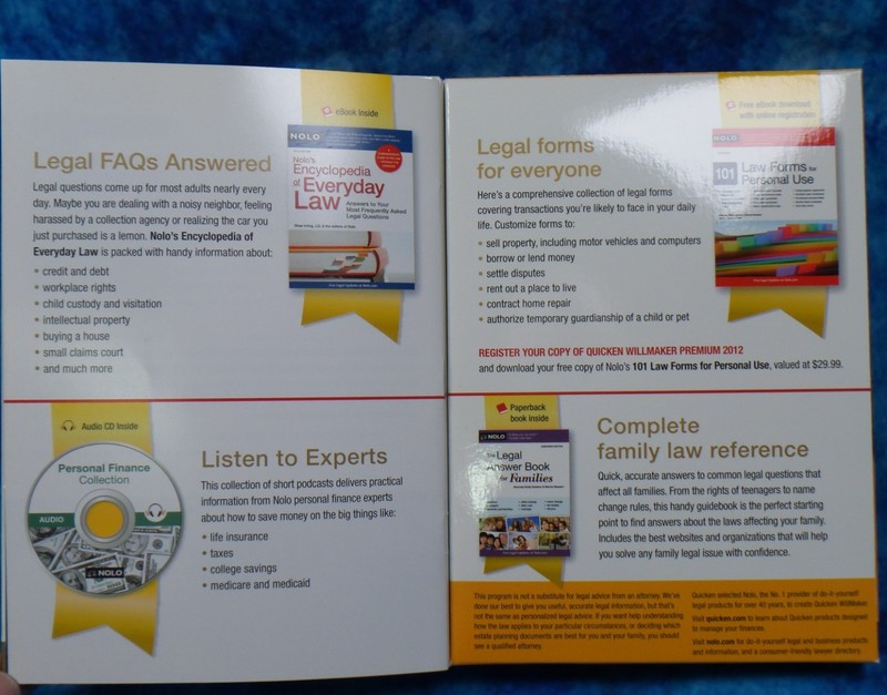 NOLO Quicken WillMaker PREMIUM 2012 Living Trust Estate Planning Software - NEW gallery