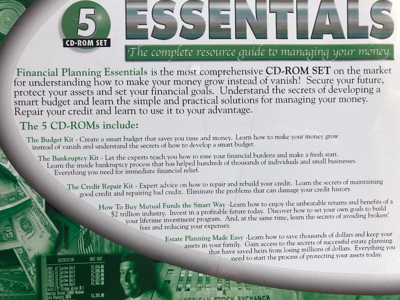 1998 Vintage Financial Planning Essentials Cambrix Publishin 5 CD-ROM Set Sealed gallery