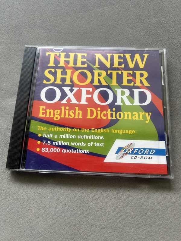 The New Shorter Oxford English Dictionary CD-ROM for Windows & DOS – Reference