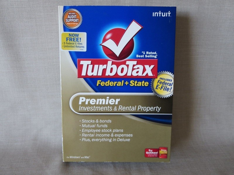TurboTax 2008 Premier -Federal + State Investments & Rental Property – Pre-Owned