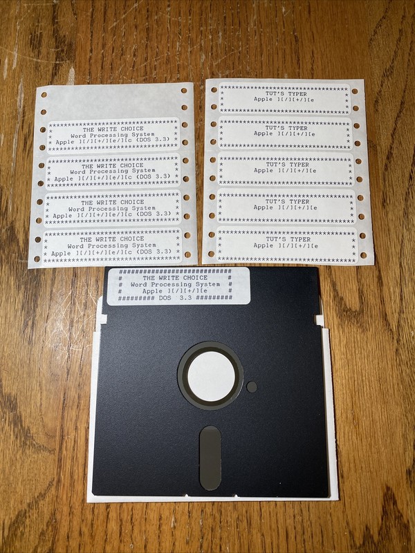 Apple IIe IIc Software The Write Choice Tut’s Typer WP 5.25” Floppy Disk gallery