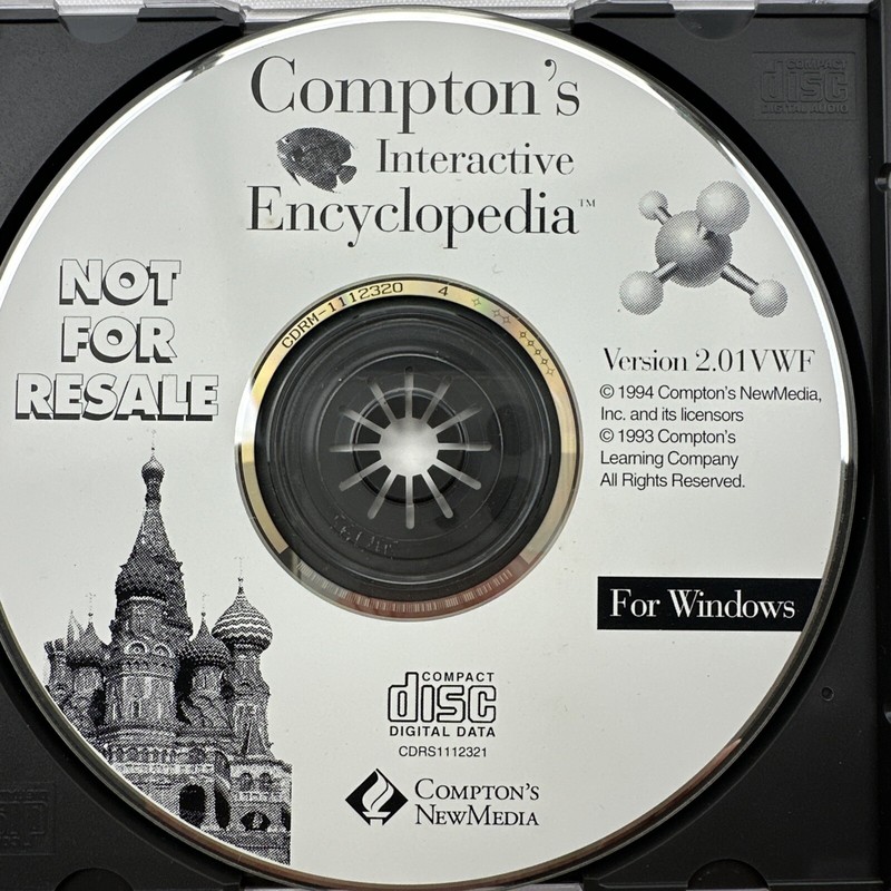 Compton’s Interactive Encyclopedia for Windows 1994 CD‑ROM Very Good gallery