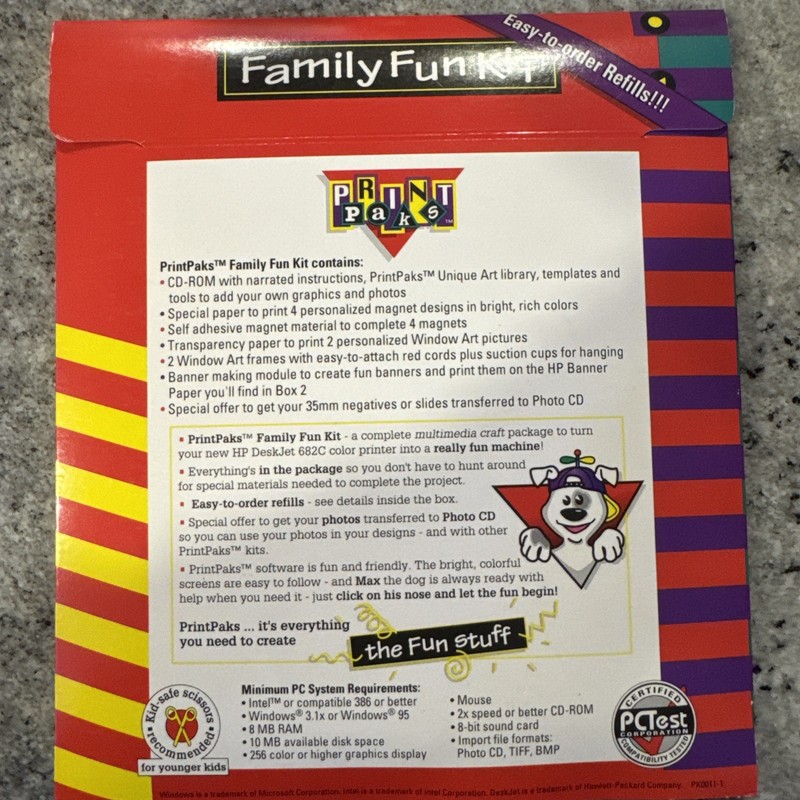 PrintPaks Family Fun Kit CD-ROM | HP DeskJet 682C Special Edition NEW gallery