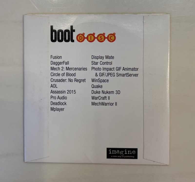 Vtg Imagine Boot Disc Four Dec 1996 Lust-o-Matic PC Computer Game CD-ROM Disc gallery