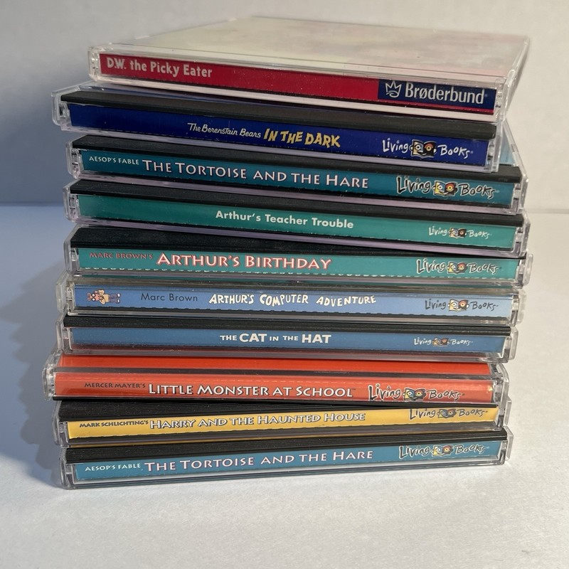 Lot of 10 Living Books PC CD-Rom Harry And The Haunted, Arthur, Little Monster