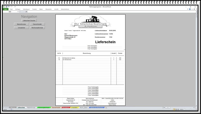 Invoice program offers delivery note sales list warehousing mail delivery PDF gallery