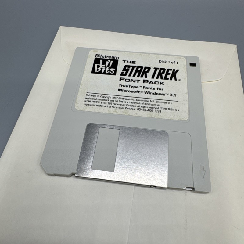 Star Trek Fonts Pack 1992 Old School Mint 4 Classic Windows 3.1 Compatible gallery